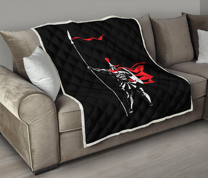 Spartan Warrior Print Quilt