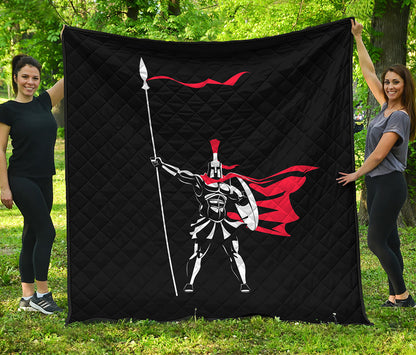 Spartan Warrior Print Quilt