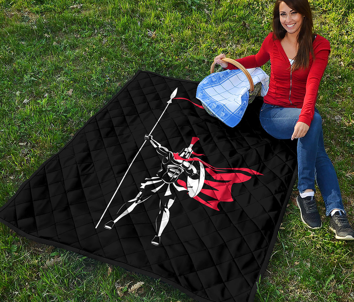 Spartan Warrior Print Quilt