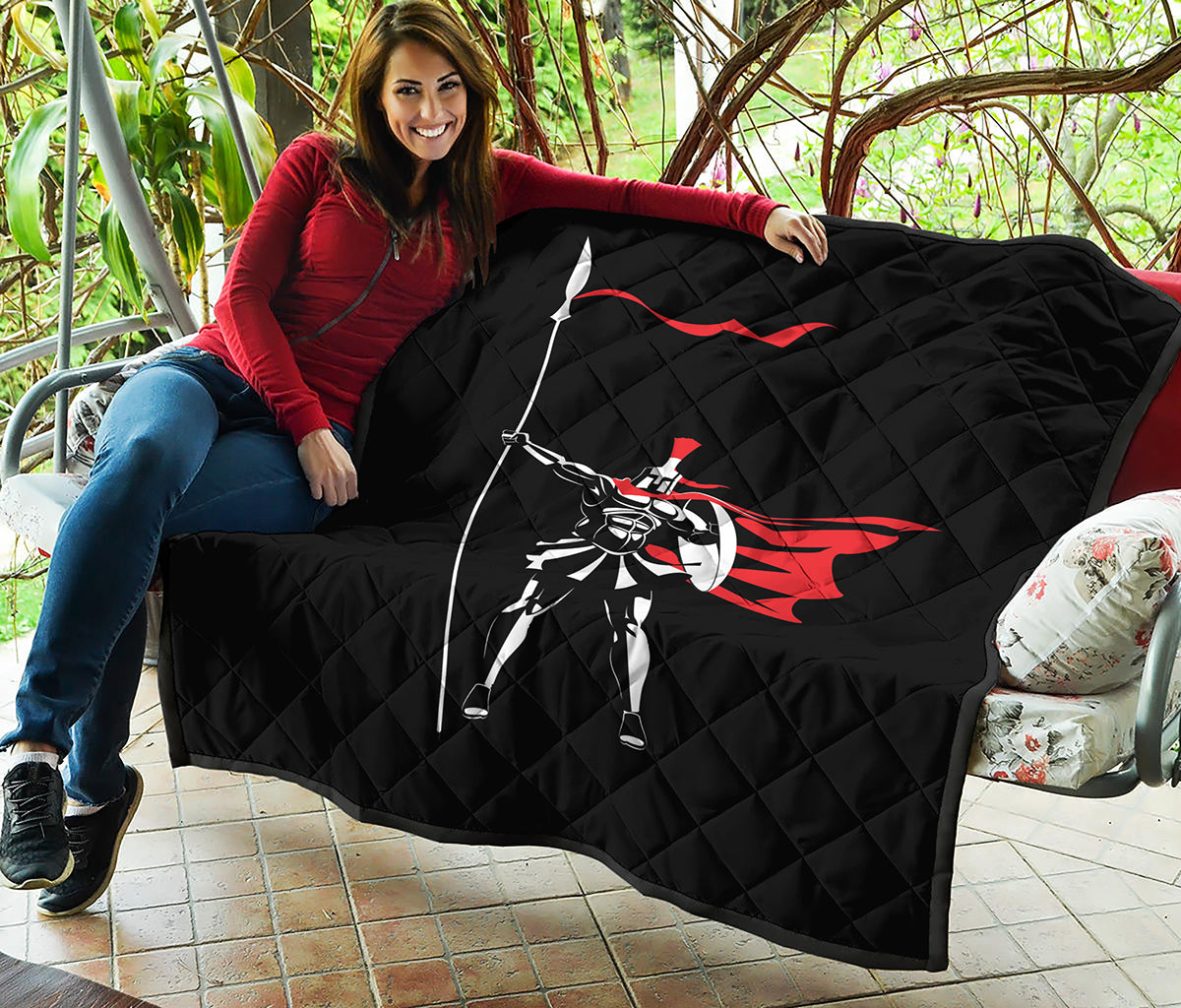 Spartan Warrior Print Quilt