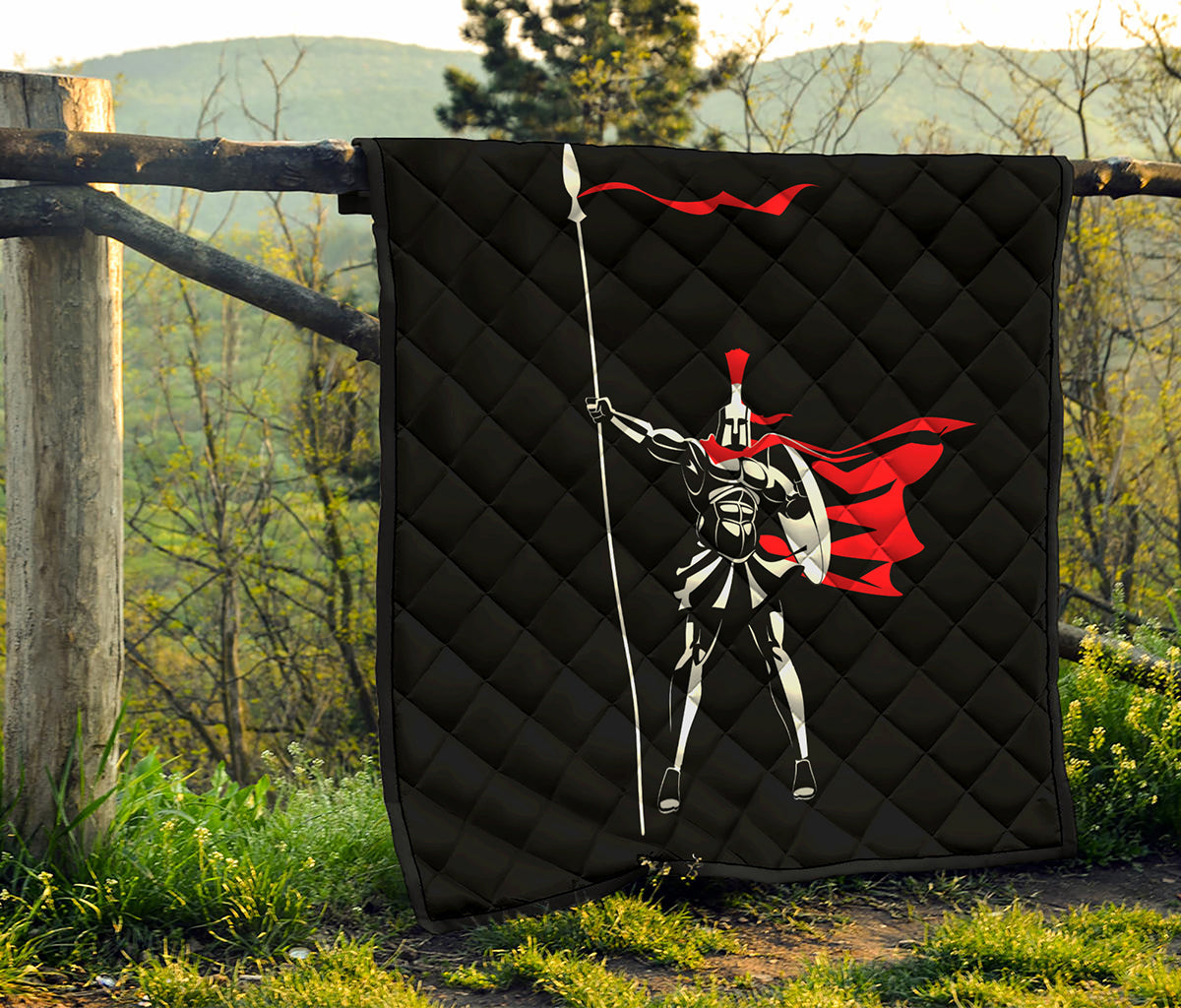 Spartan Warrior Print Quilt