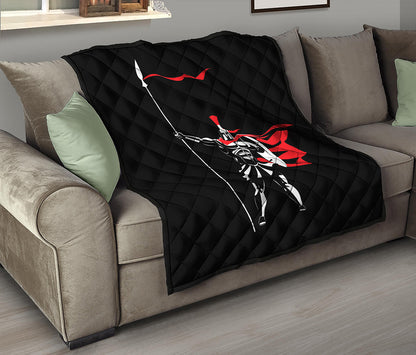 Spartan Warrior Print Quilt