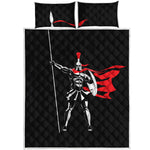 Spartan Warrior Print Quilt Bed Set