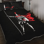 Spartan Warrior Print Quilt Bed Set