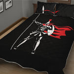Spartan Warrior Print Quilt Bed Set