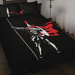 Spartan Warrior Print Quilt Bed Set