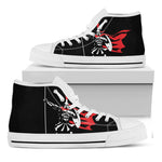 Spartan Warrior Print White High Top Shoes