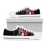 Spartan Warrior Print White Low Top Shoes
