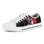 Spartan Warrior Print White Low Top Shoes