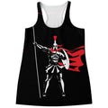 Spartan Warrior Print Women's Racerback Tank Top