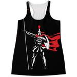 Spartan Warrior Print Women's Racerback Tank Top