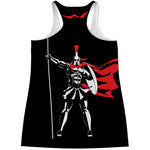 Spartan Warrior Print Women's Racerback Tank Top