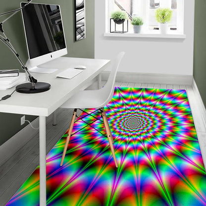 Spiky Psychedelic Optical Illusion Area Rug GearFrost