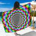 Spiky Psychedelic Optical Illusion Beach Sarong Wrap