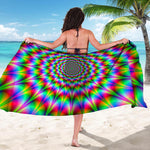 Spiky Psychedelic Optical Illusion Beach Sarong Wrap