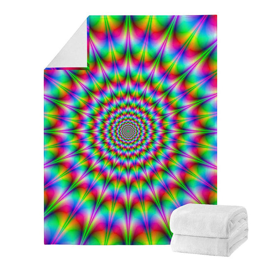 Spiky Psychedelic Optical Illusion Blanket