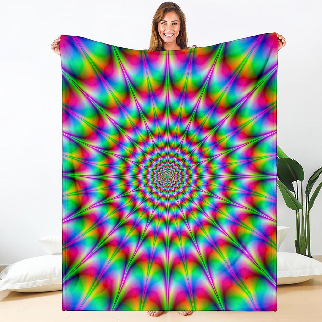 Spiky Psychedelic Optical Illusion Blanket
