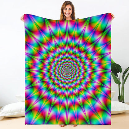 Spiky Psychedelic Optical Illusion Blanket