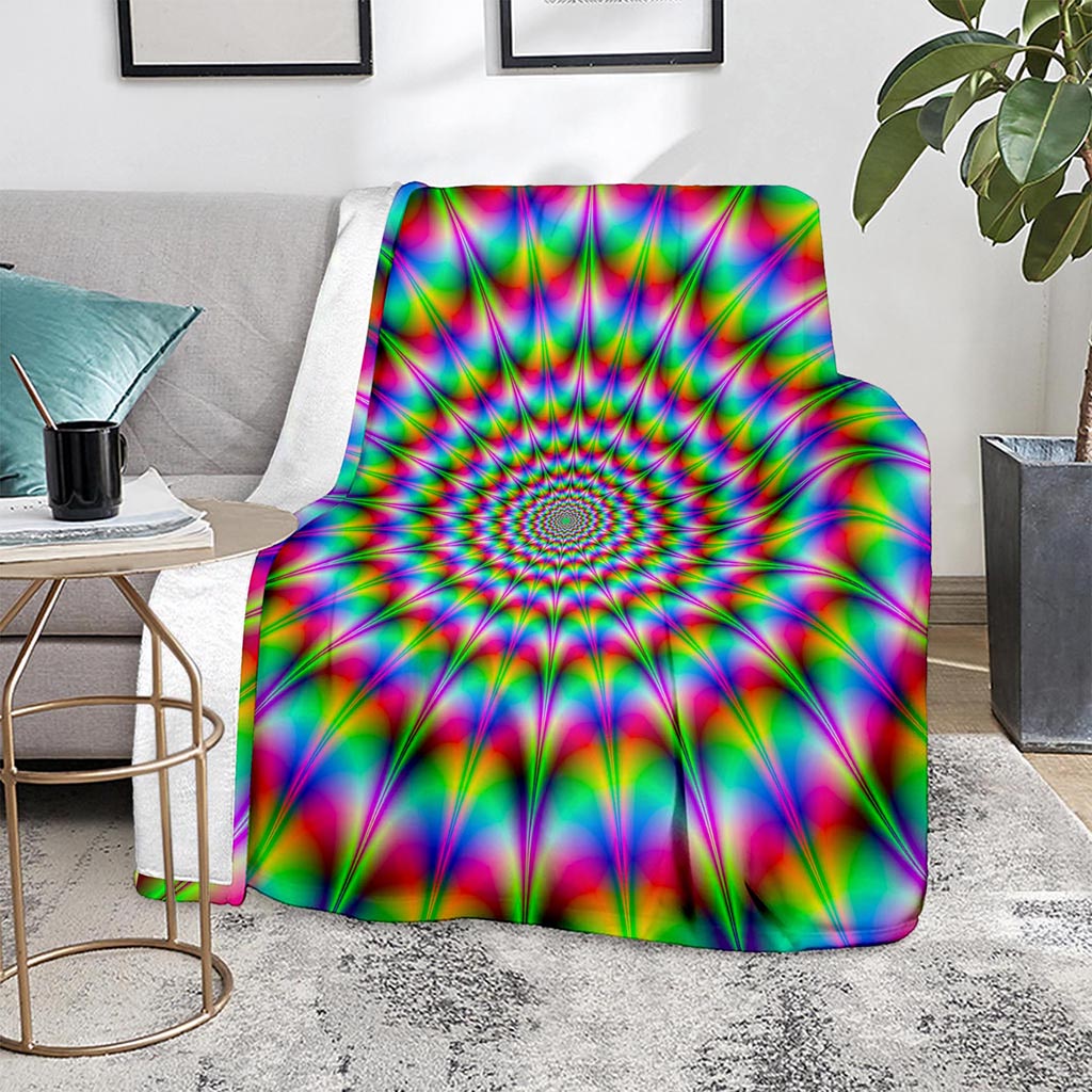 Spiky Psychedelic Optical Illusion Blanket