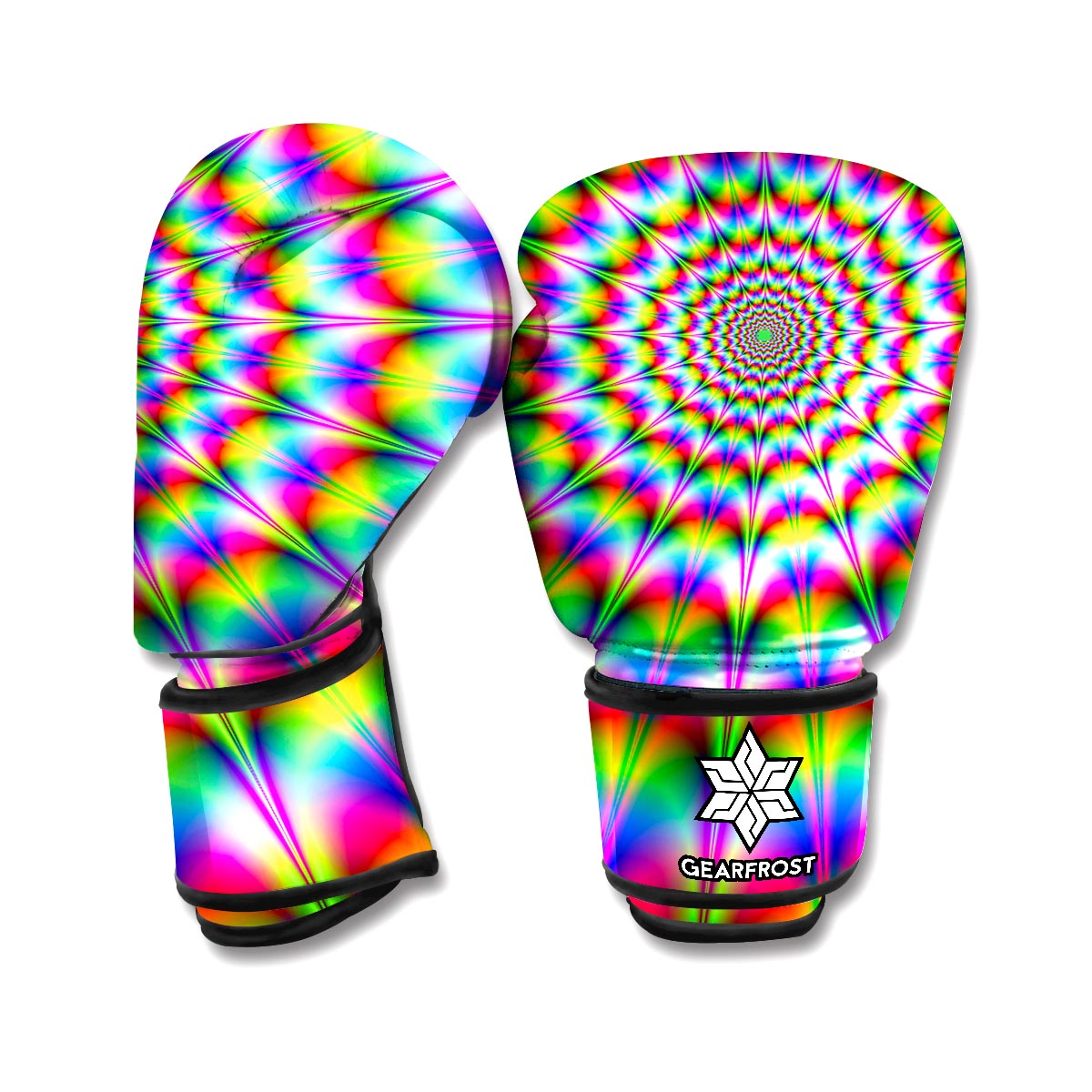 Spiky Psychedelic Optical Illusion Boxing Gloves