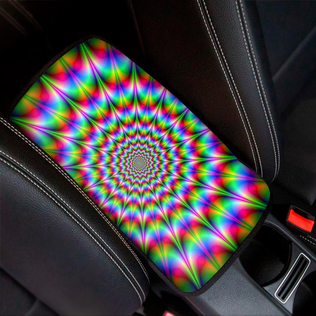 Spiky Psychedelic Optical Illusion Car Center Console Cover