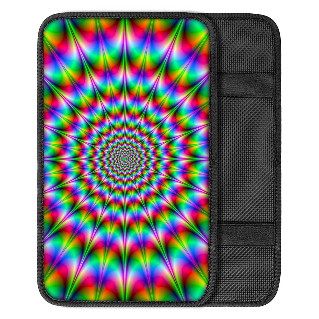 Spiky Psychedelic Optical Illusion Car Center Console Cover