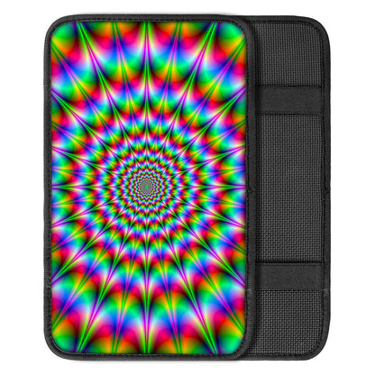 Spiky Psychedelic Optical Illusion Car Center Console Cover