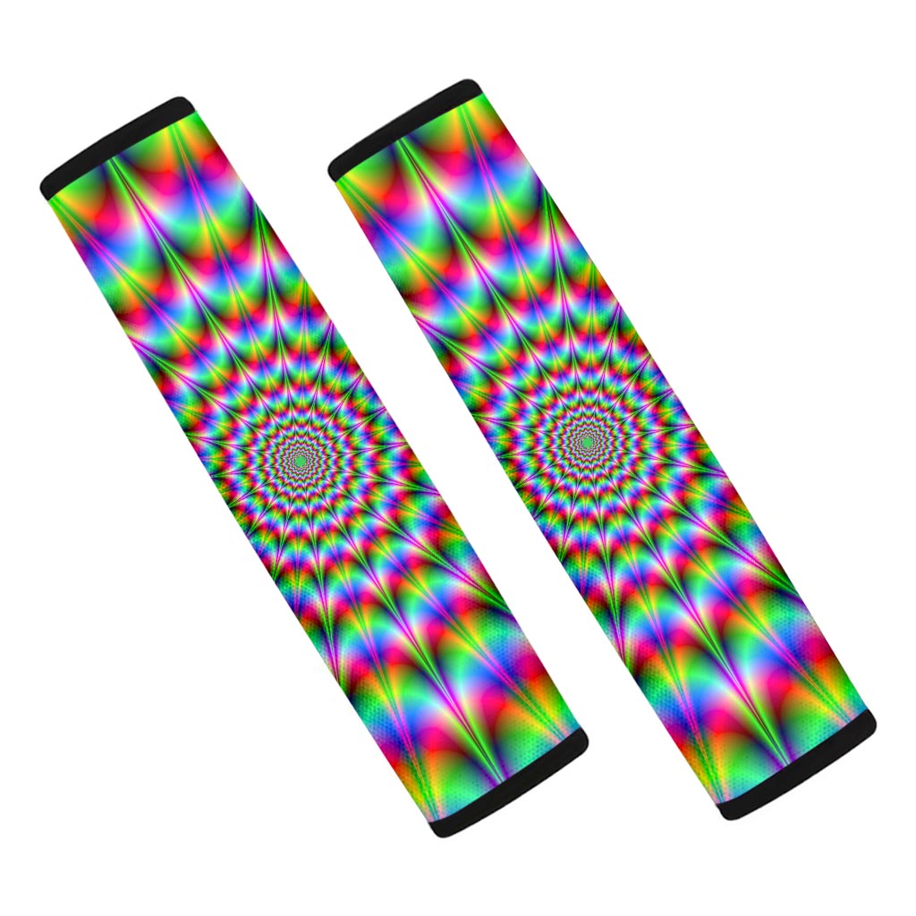 Spiky Psychedelic Optical Illusion Car Seat Belt Covers