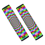 Spiky Psychedelic Optical Illusion Car Seat Belt Covers