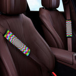Spiky Psychedelic Optical Illusion Car Seat Belt Covers