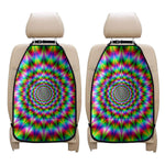Spiky Psychedelic Optical Illusion Car Seat Organizers