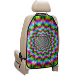 Spiky Psychedelic Optical Illusion Car Seat Organizers