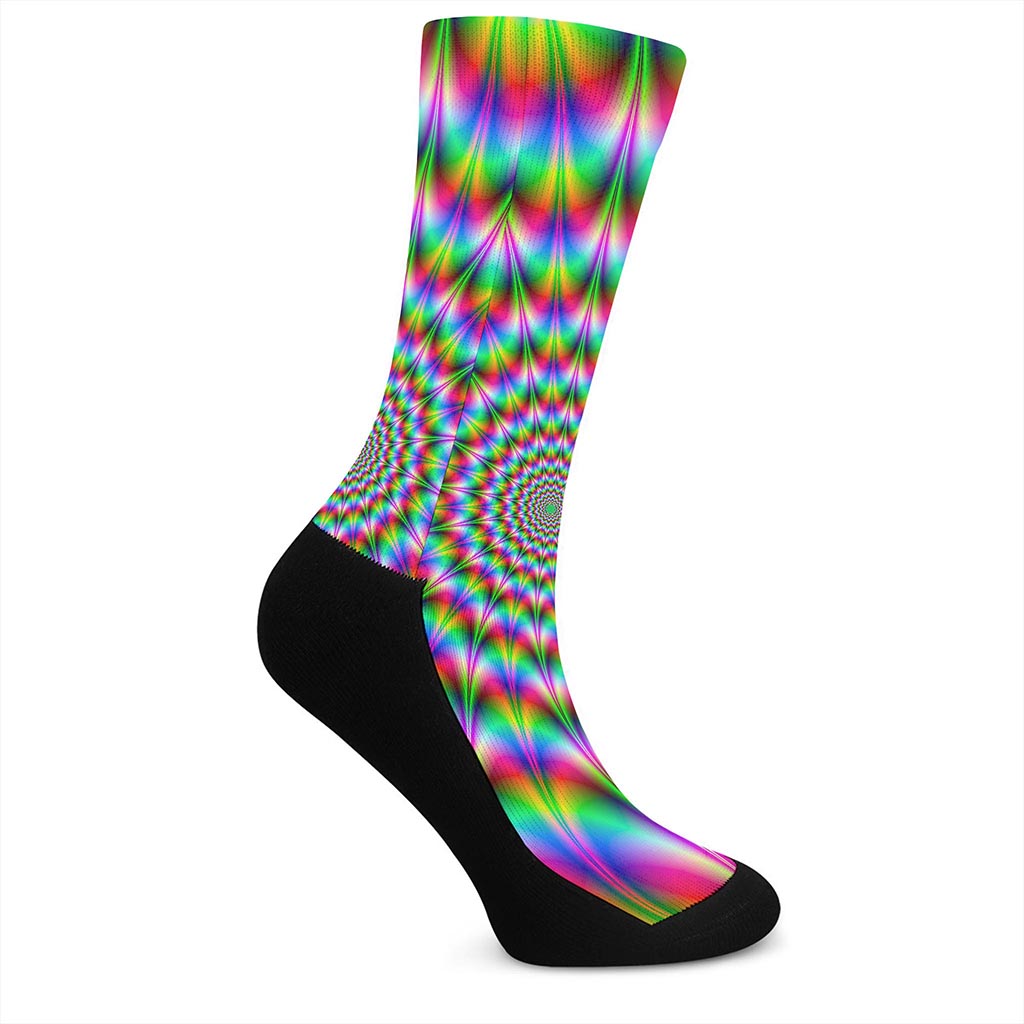 Spiky Psychedelic Optical Illusion Crew Socks