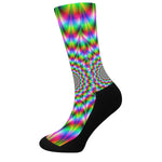 Spiky Psychedelic Optical Illusion Crew Socks