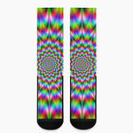 Spiky Psychedelic Optical Illusion Crew Socks