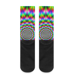 Spiky Psychedelic Optical Illusion Crew Socks