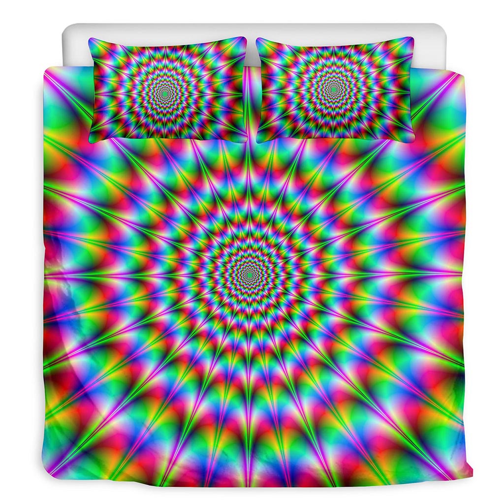 Spiky Psychedelic Optical Illusion Duvet Cover Bedding Set