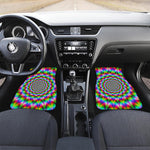 Spiky Psychedelic Optical Illusion Front and Back Car Floor Mats