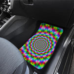Spiky Psychedelic Optical Illusion Front and Back Car Floor Mats