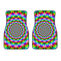 Spiky Psychedelic Optical Illusion Front Car Floor Mats