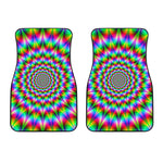 Spiky Psychedelic Optical Illusion Front Car Floor Mats