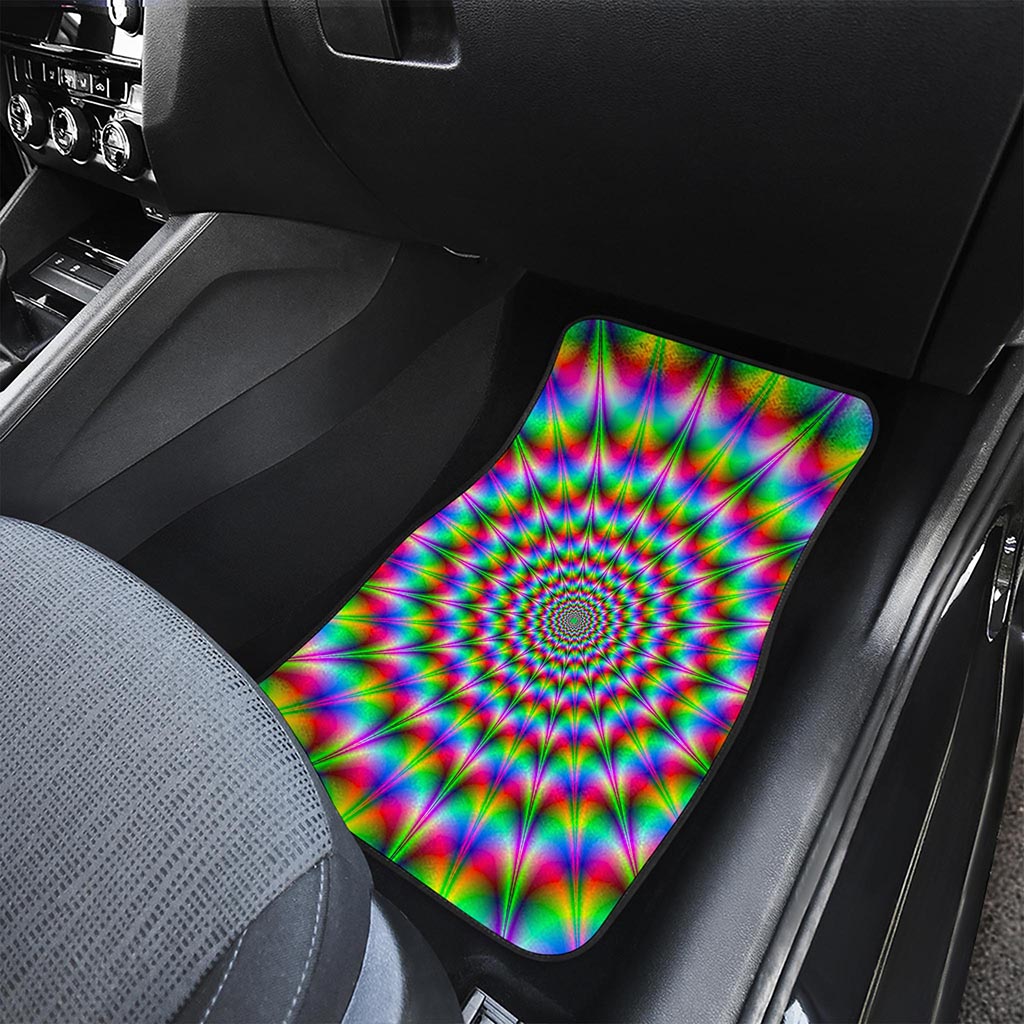 Spiky Psychedelic Optical Illusion Front Car Floor Mats