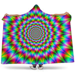 Spiky Psychedelic Optical Illusion Hooded Blanket