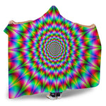 Spiky Psychedelic Optical Illusion Hooded Blanket