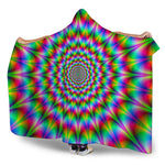 Spiky Psychedelic Optical Illusion Hooded Blanket