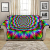 Spiky Psychedelic Optical Illusion Loveseat Protector