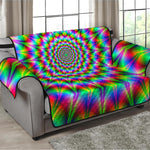 Spiky Psychedelic Optical Illusion Loveseat Protector