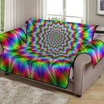 Spiky Psychedelic Optical Illusion Loveseat Protector