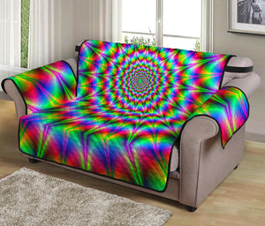 Spiky Psychedelic Optical Illusion Loveseat Protector