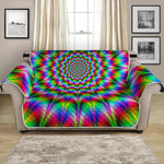 Spiky Psychedelic Optical Illusion Loveseat Protector